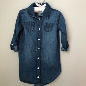 Denim button up tunic